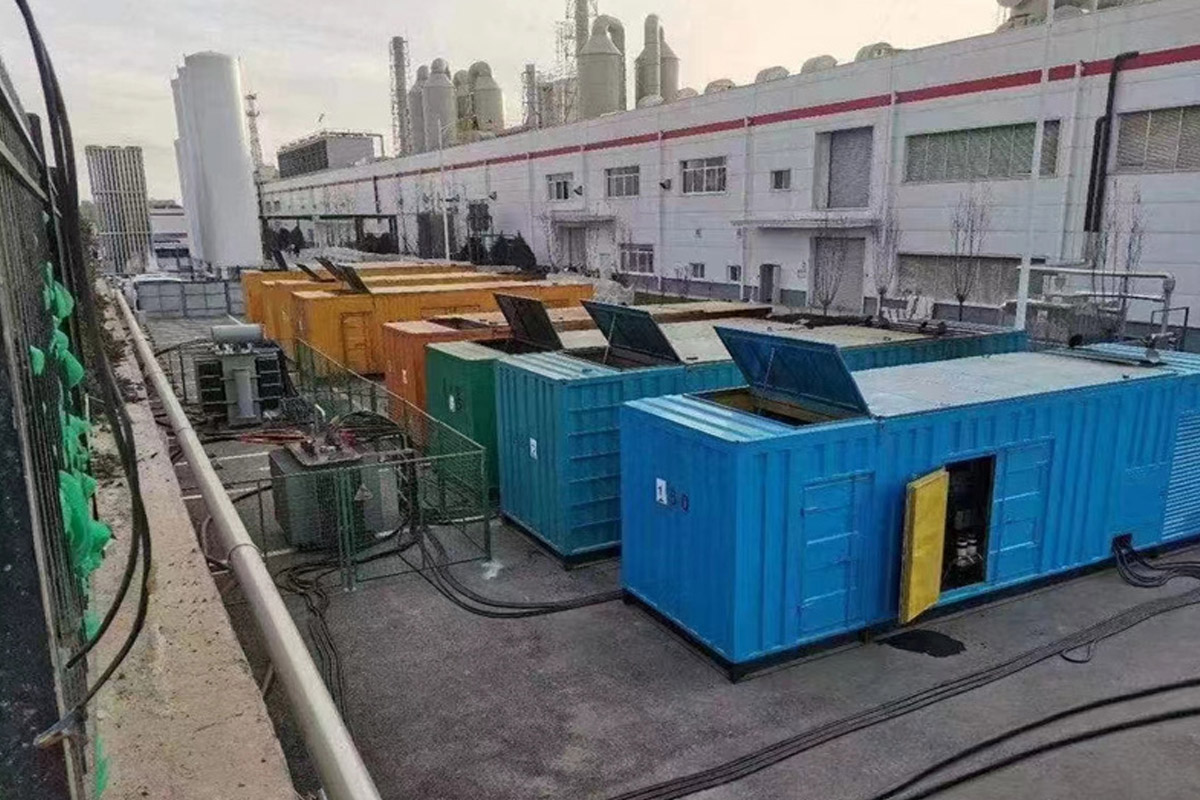东坡发电机租赁施工现场